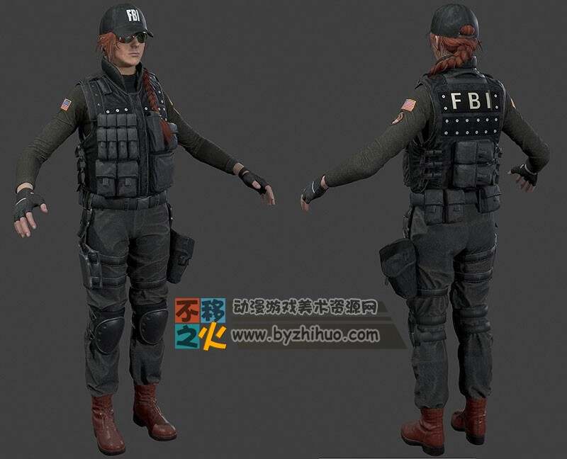 次世代美国FBI女警察模型
