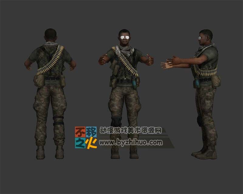 次世代黑人士兵模型