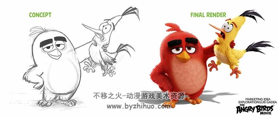 Angry Birds 愤怒的小鸟 原画设定+线稿 175P