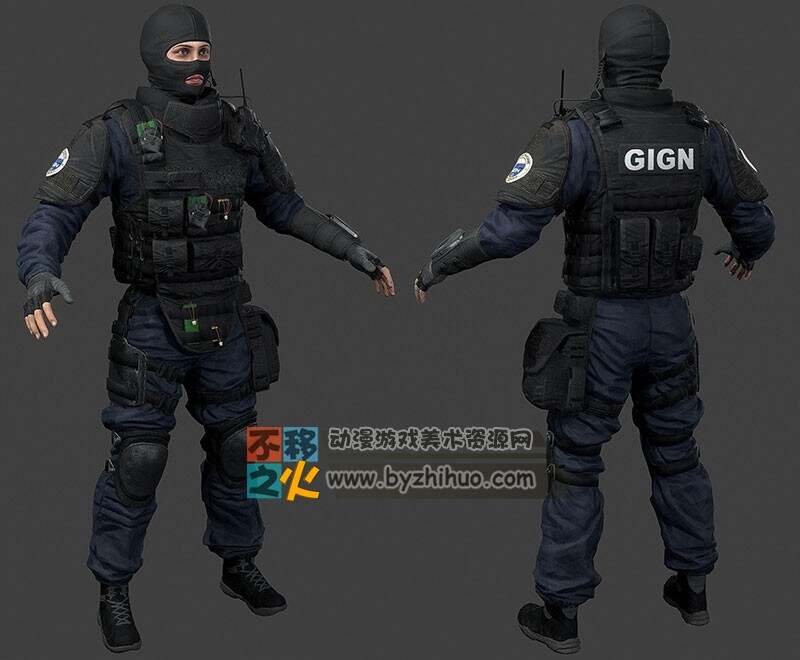 次世代特警武警警察模型