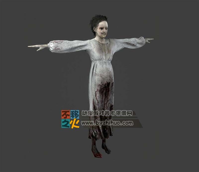 次世代女孩丧尸僵尸模型