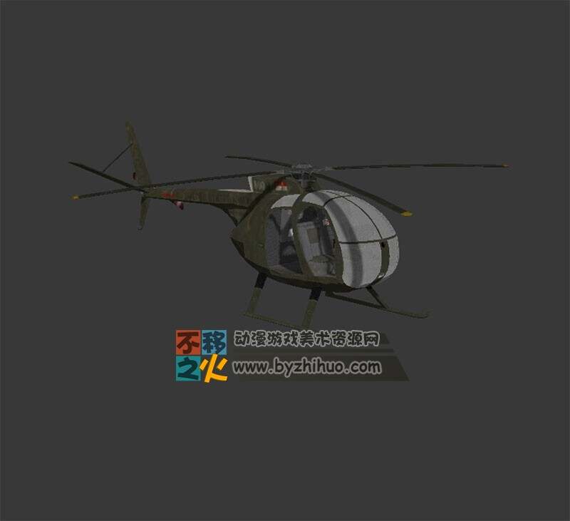 直升机OH-6模型