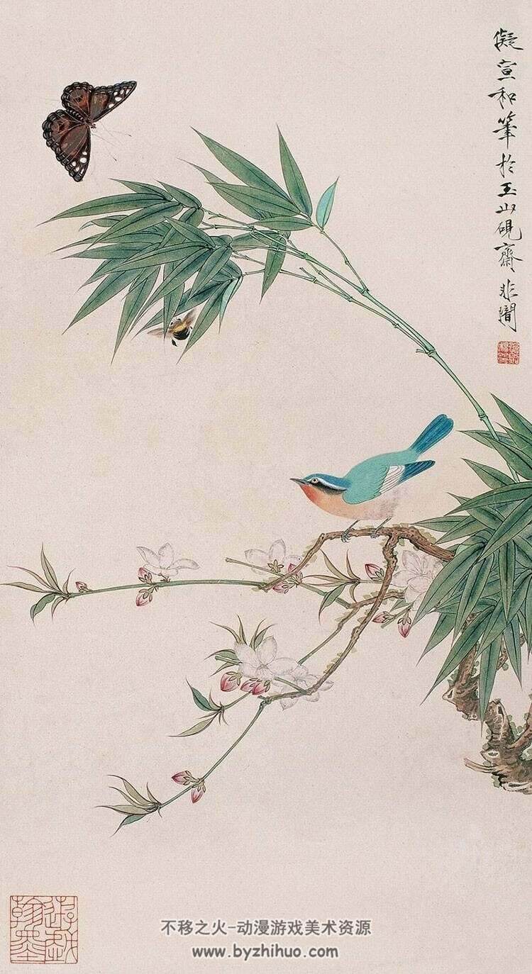中国写意画 工笔花鸟图集素材 300P