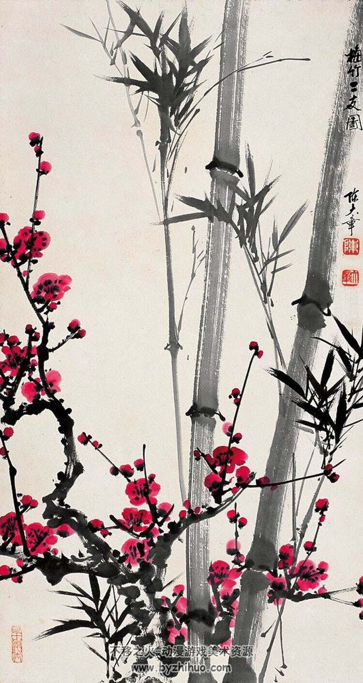 中国写意画 工笔花鸟图集素材 300P