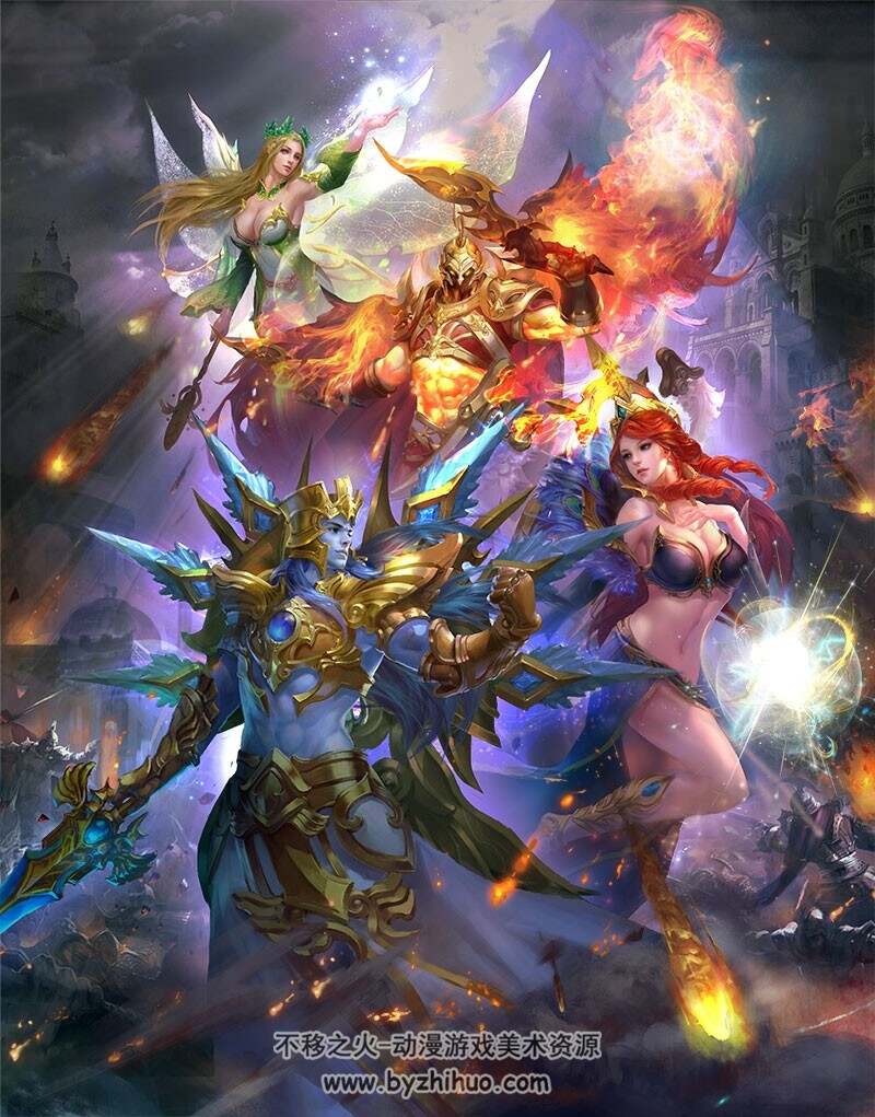 唯美风格 CG原画作品合集 PSD分层源文件 120P