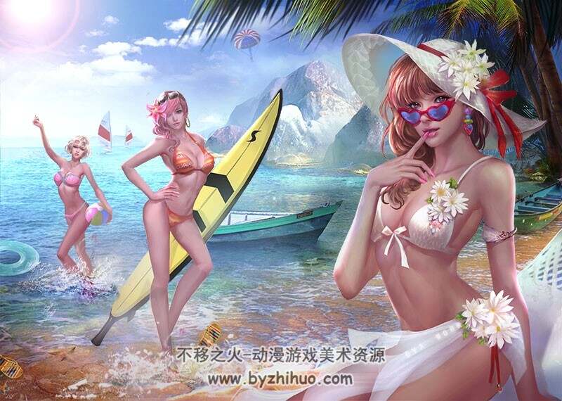 唯美风格 CG原画作品合集 PSD分层源文件 120P