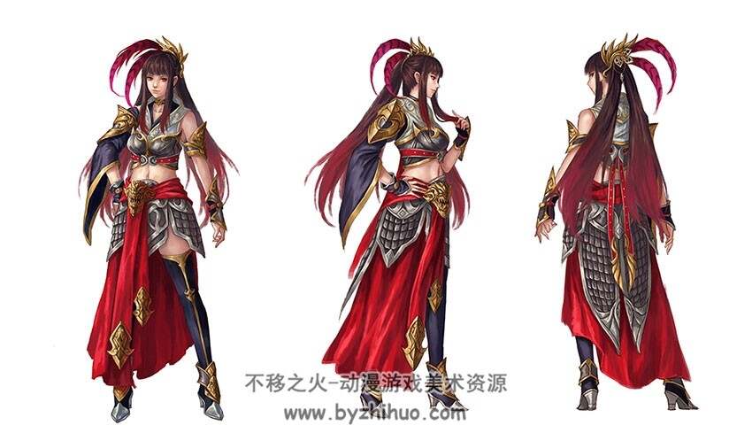 游戏角色素材图集 角色三视图 1850P