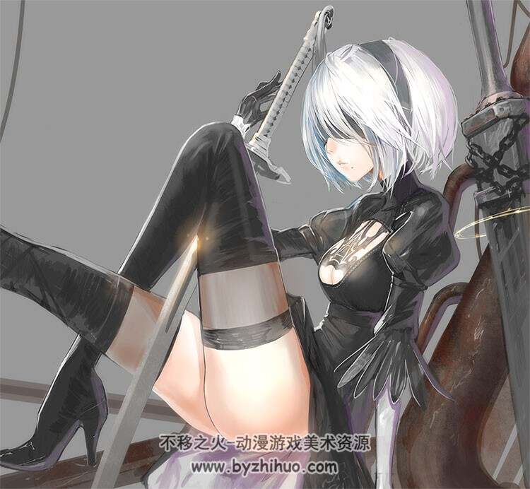 2B小姐姐精品插画图包 997P