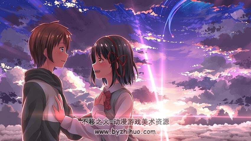 你的名字 精品壁纸插画图集 63P 免费喜欢拿走