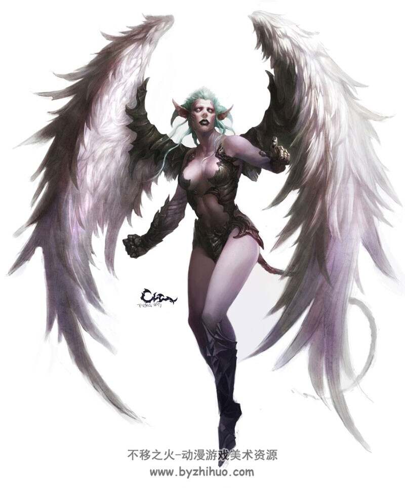 游戏角色素材 翅膀类天使或恶魔角色图集 273P