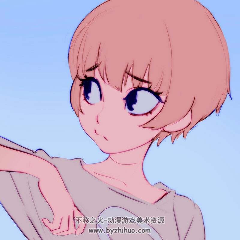 俄罗斯插画师Ilya Kuvshinov 简单的作画过程合集