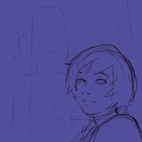 俄罗斯插画师Ilya Kuvshinov 简单的作画过程合集
