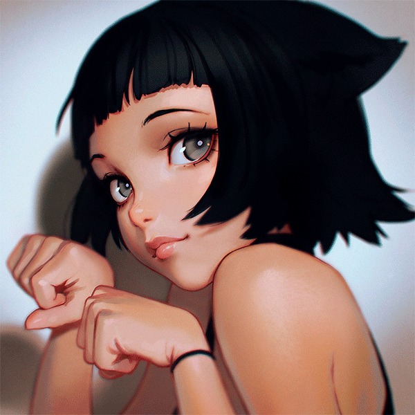 俄罗斯插画师Ilya Kuvshinov 简单的作画过程合集
