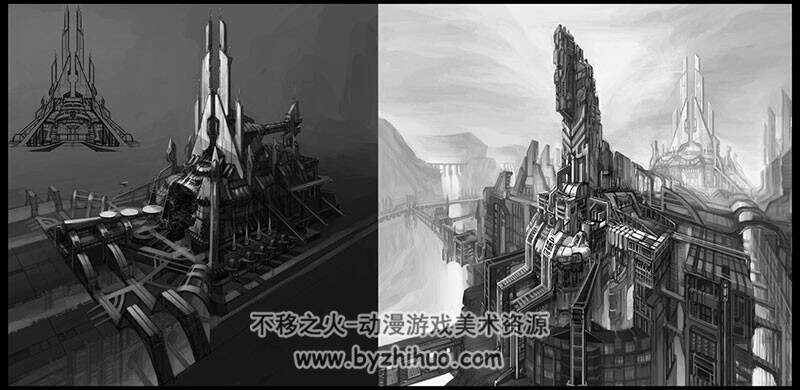 HERMAN 游戏角色场景 概念设计集 含多张设计线稿