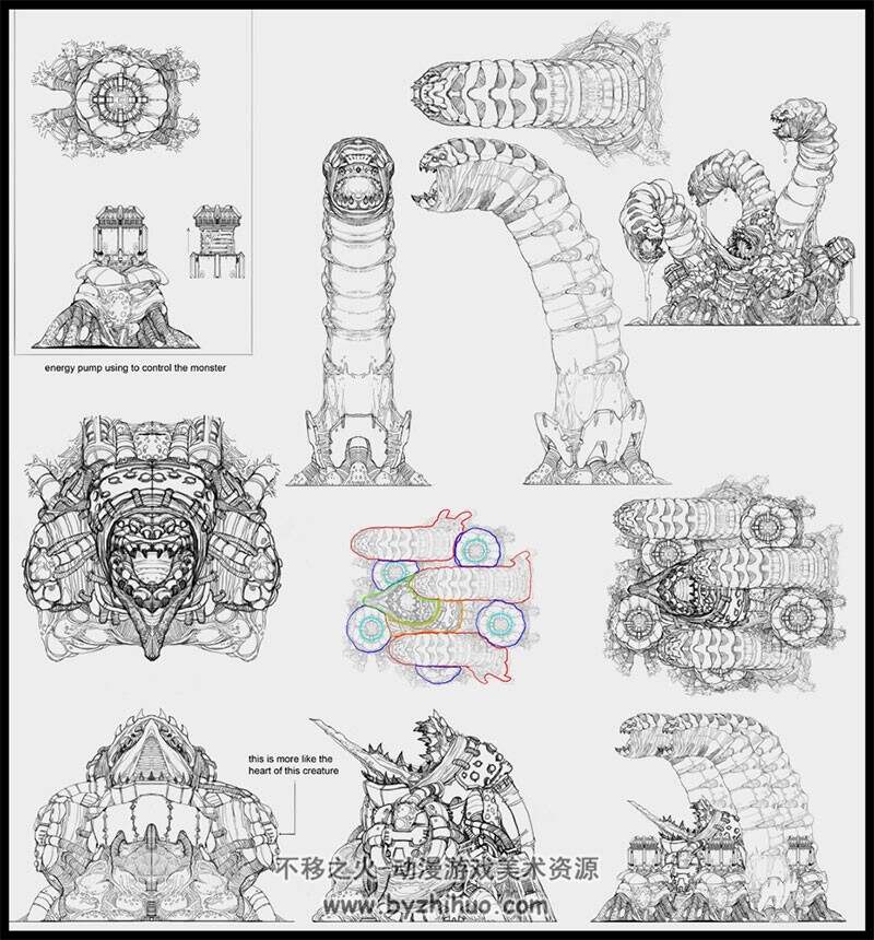 HERMAN 游戏角色场景 概念设计集 含多张设计线稿