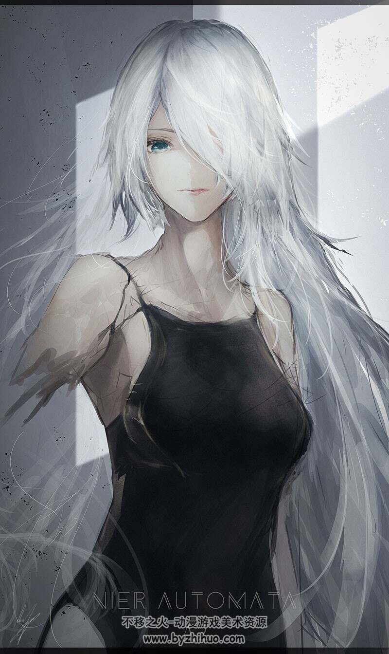 尼尔 机械纪元的2B小姐姐插画壁纸+截图 3212P