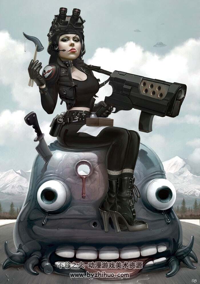 插画师papaninja欧美卡通风格美女CG插画作品合集