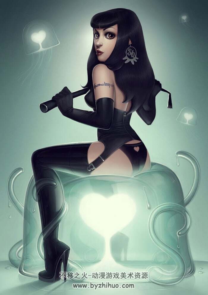 插画师papaninja欧美卡通风格美女CG插画作品合集