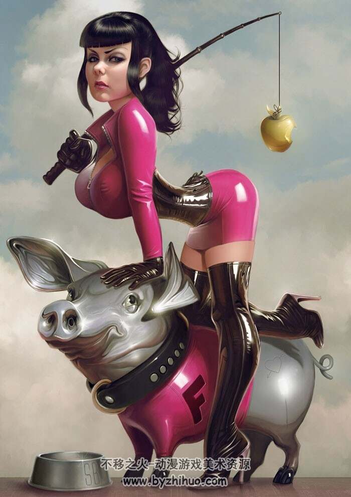 插画师papaninja欧美卡通风格美女CG插画作品合集
