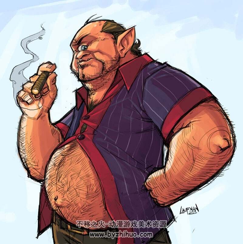 Derek Laufman欧美卡通角色插画和线稿草稿鉴赏合集