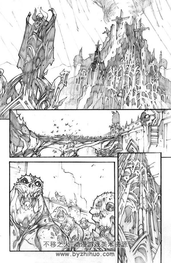 joe的魔兽相关漫画线稿