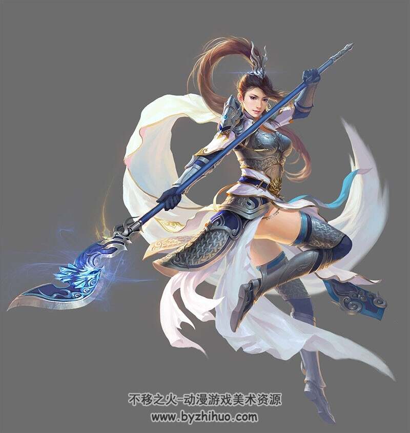 中国古风古风武将女侠角色原画鉴赏