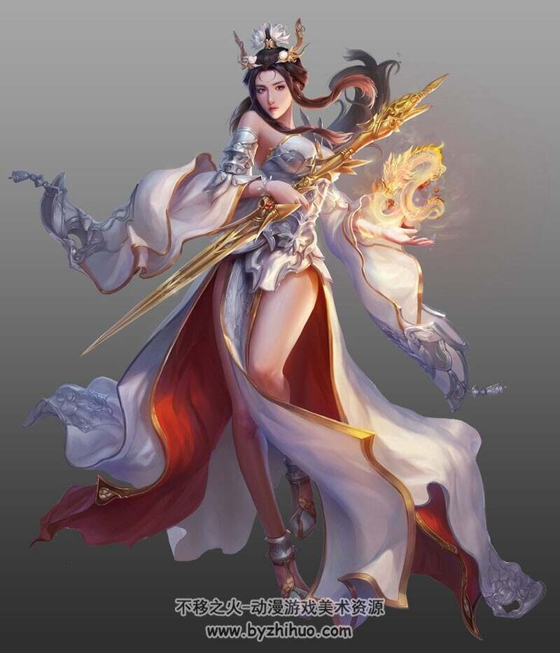 中国古风古风武将女侠角色原画鉴赏