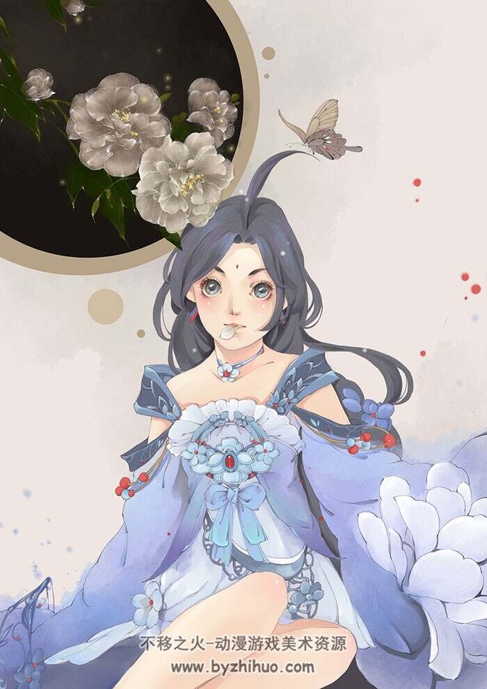 中国古风小清新少女插画鉴赏