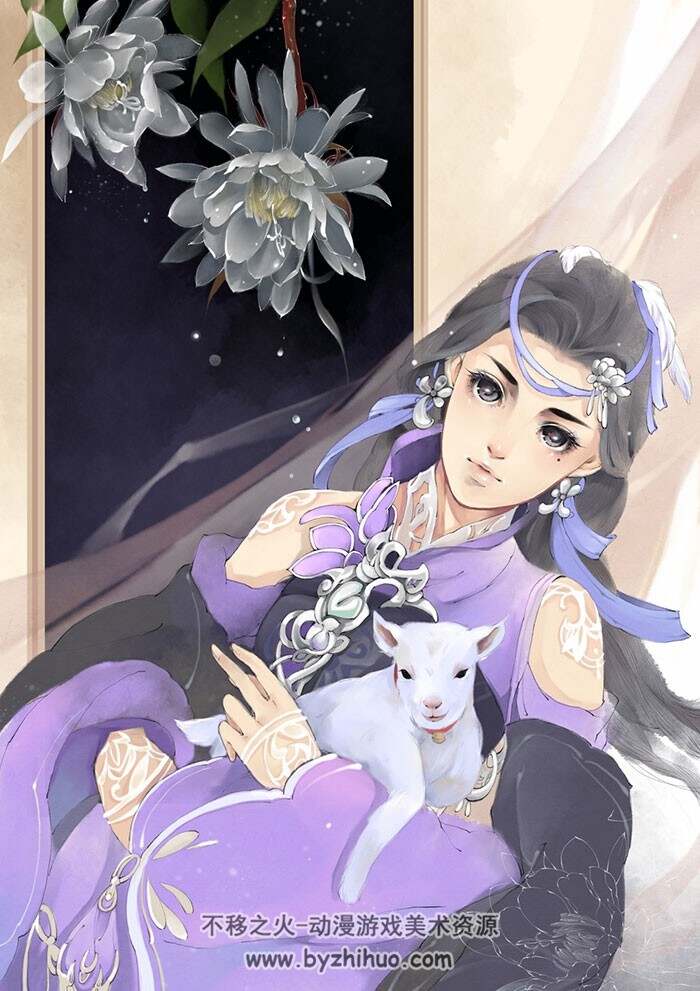 中国古风小清新少女插画鉴赏
