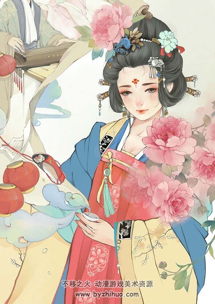 中国古风小清新少女插画鉴赏