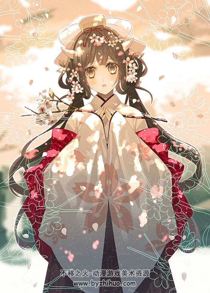 中国古风小清新少女插画鉴赏