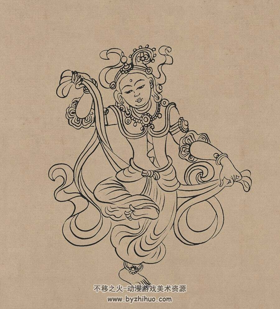 敦煌石窟壁画线稿图参考 132P