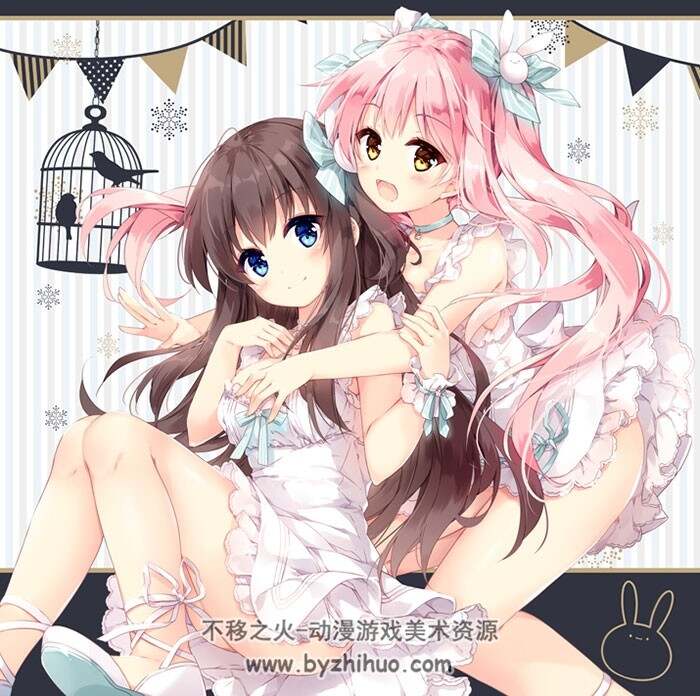 日韩软萌少女插画壁纸图集 148P