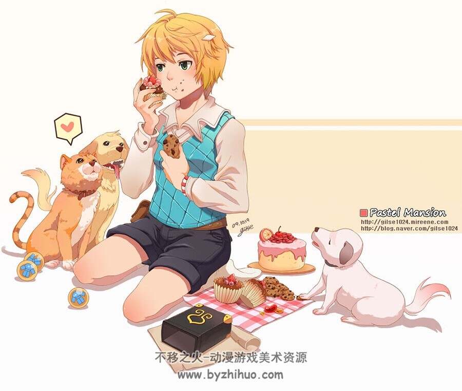 韩国画师Gilse萌系CG插画鉴赏合集