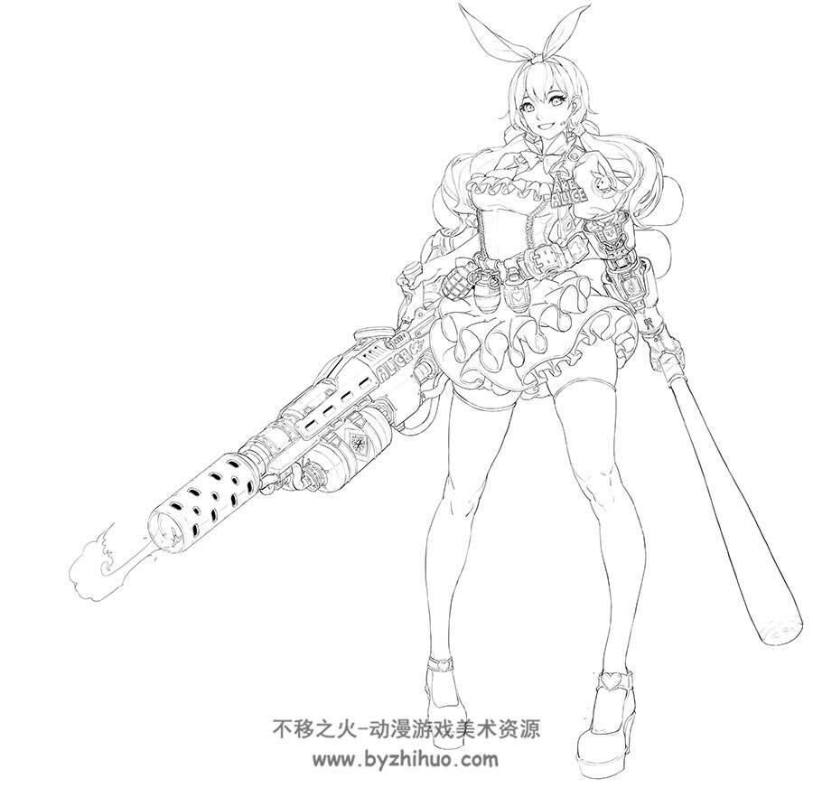 韩国插画线稿 免费分享