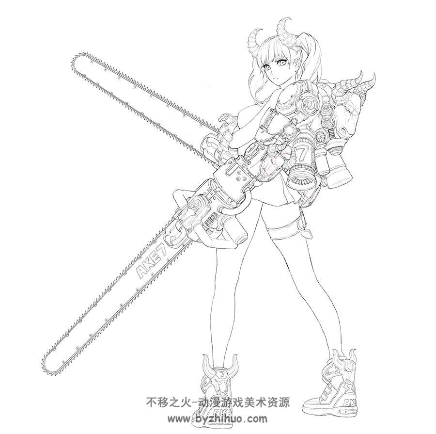韩国插画线稿 免费分享