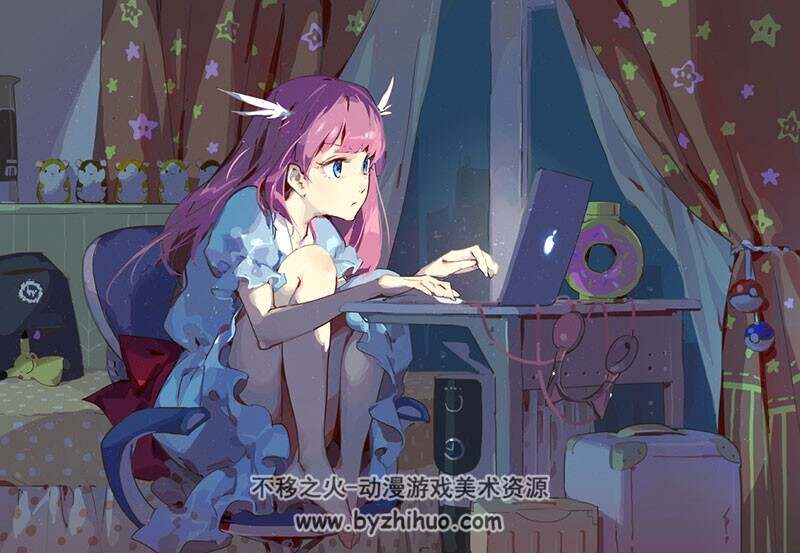 天之火 画风干净唯美的插画图集 33P