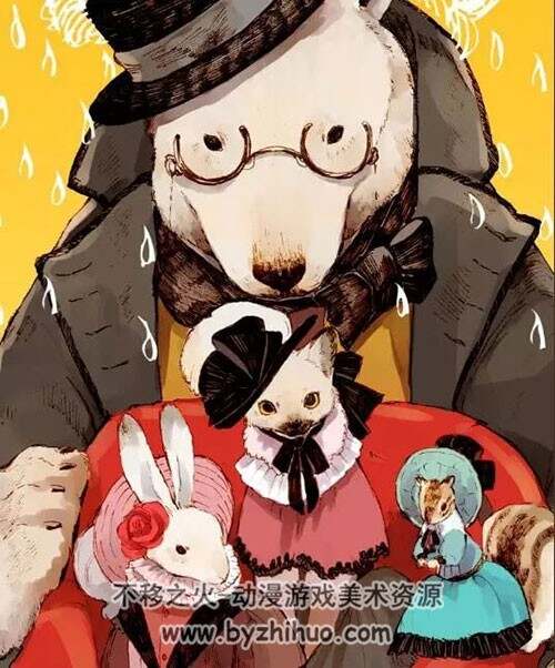 小动物拟人化的插画图集分享 18P