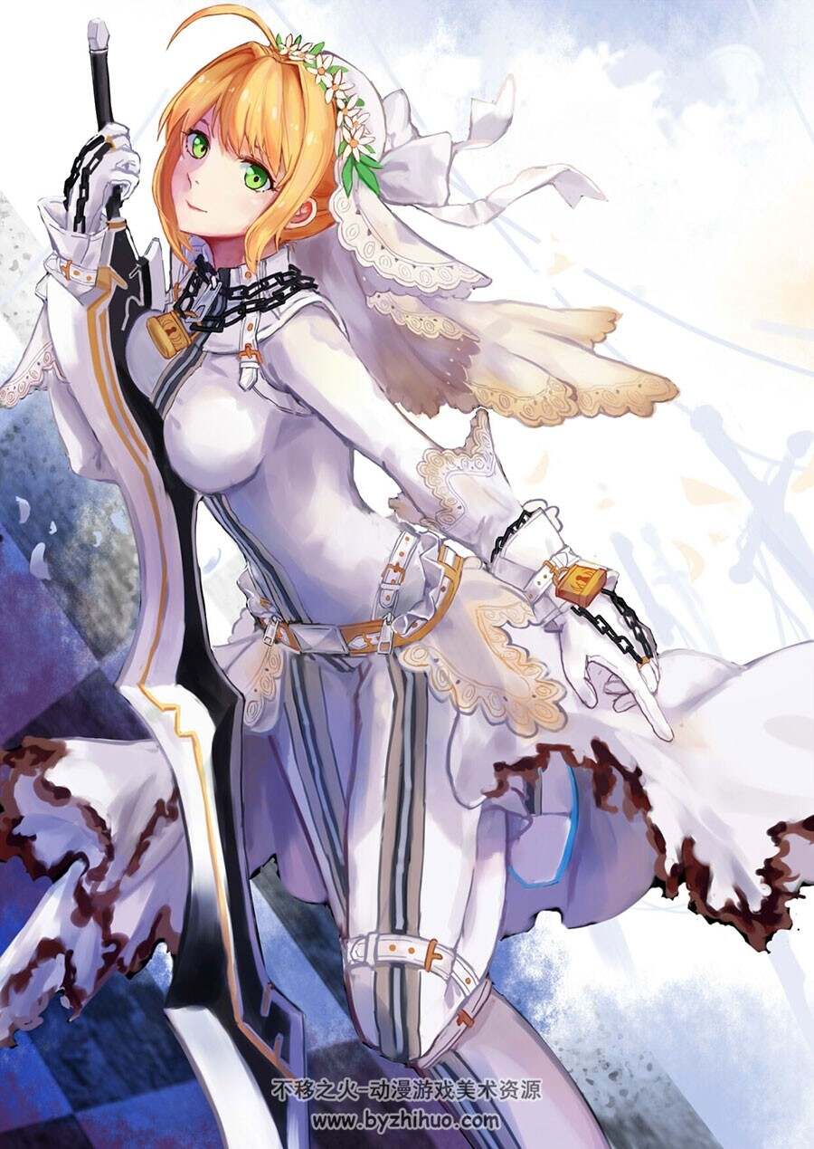 白saber同人CG插画合集欣赏