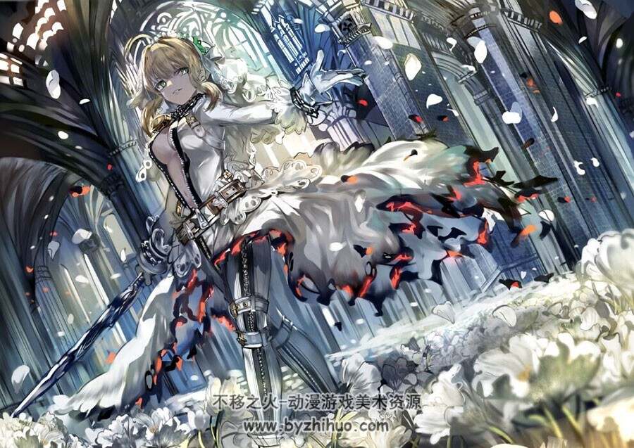 白saber同人CG插画合集欣赏