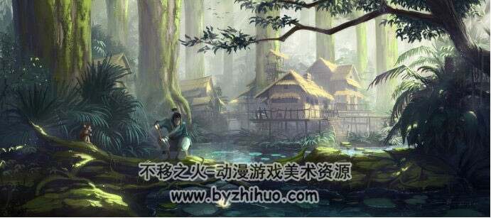 森林小屋的绘制方法心得欣赏