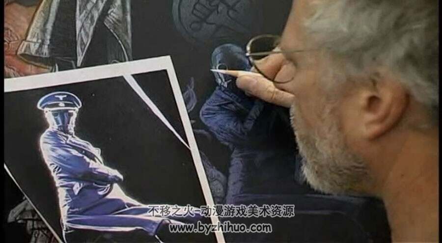 欧美插画家地狱男爵手绘过程