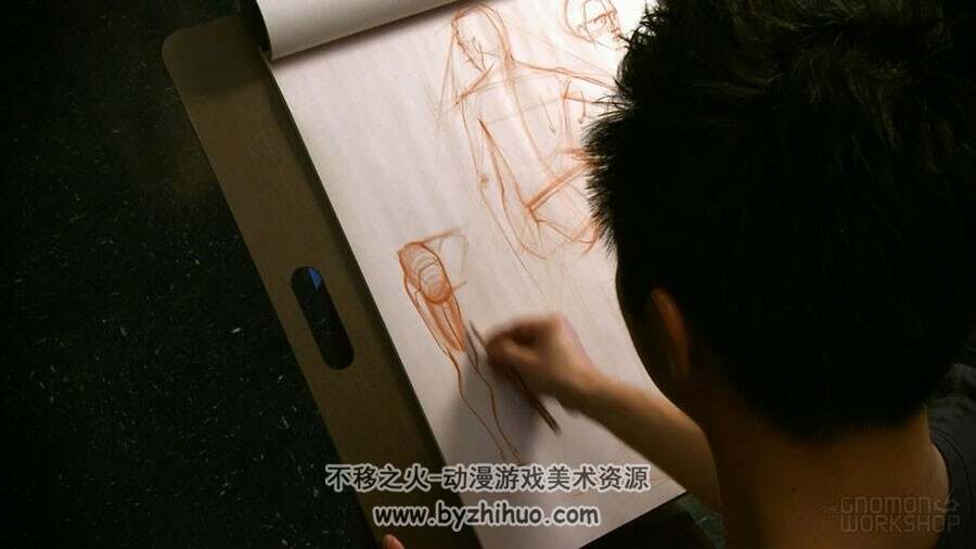 手绘人体讲解结构素描教学视频