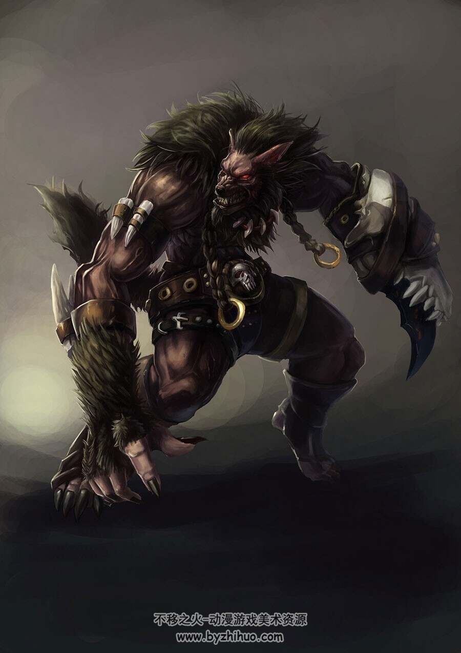 游戏角色原画素材 狼人角色设定 215p