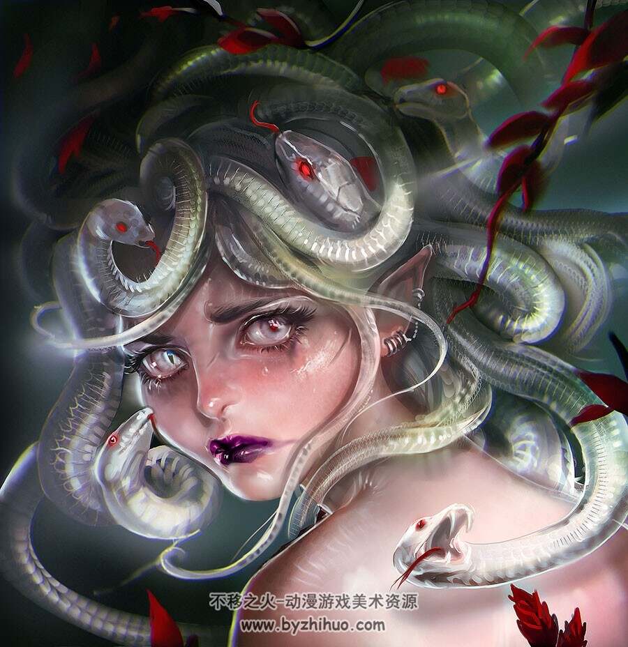 外国CG牛人绘制角色同人插画视频教程 有PSD文件和笔刷 06期