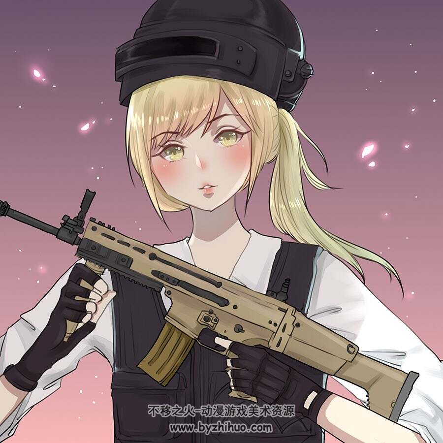 某某吃鸡 插画壁纸 160P