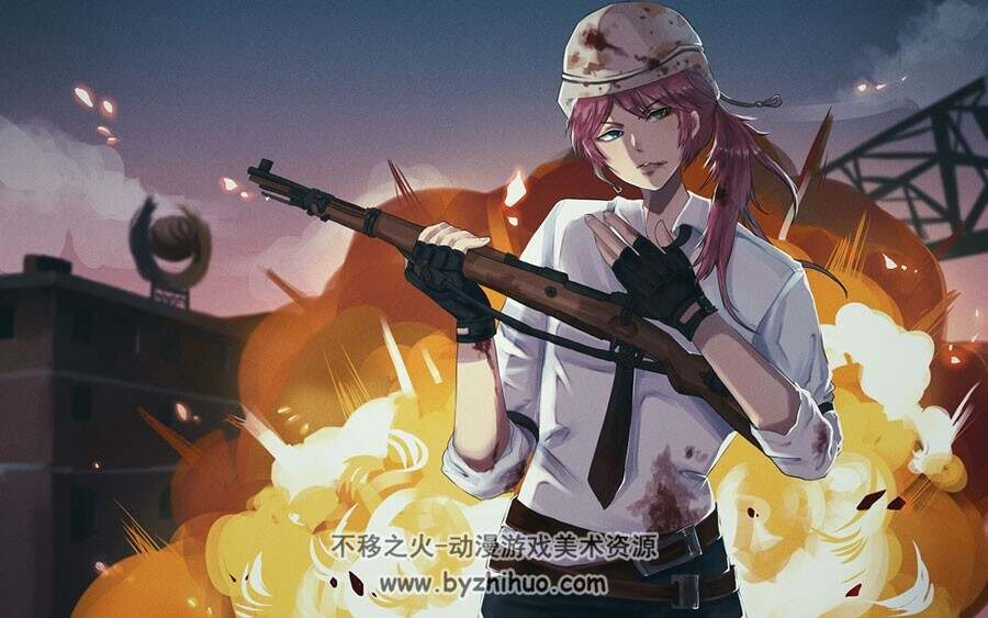 某某吃鸡 插画壁纸 160P