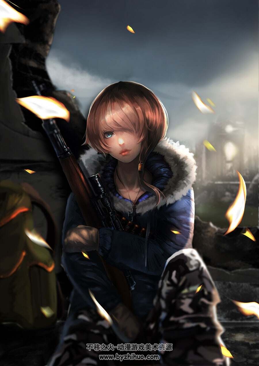 某某吃鸡 插画壁纸 160P