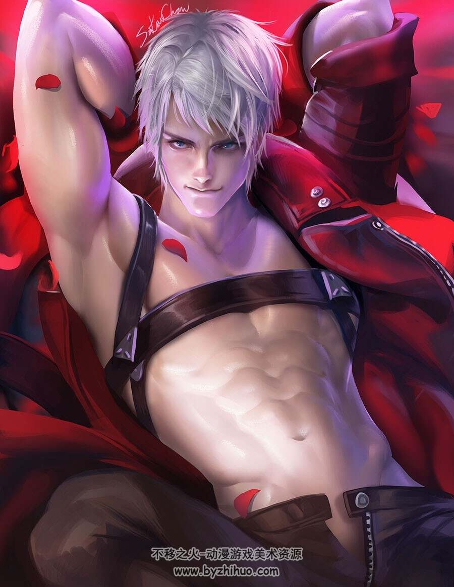 外国女画师Sakimi Chan 同人CG插画画技法教程 附PSD文件 18期