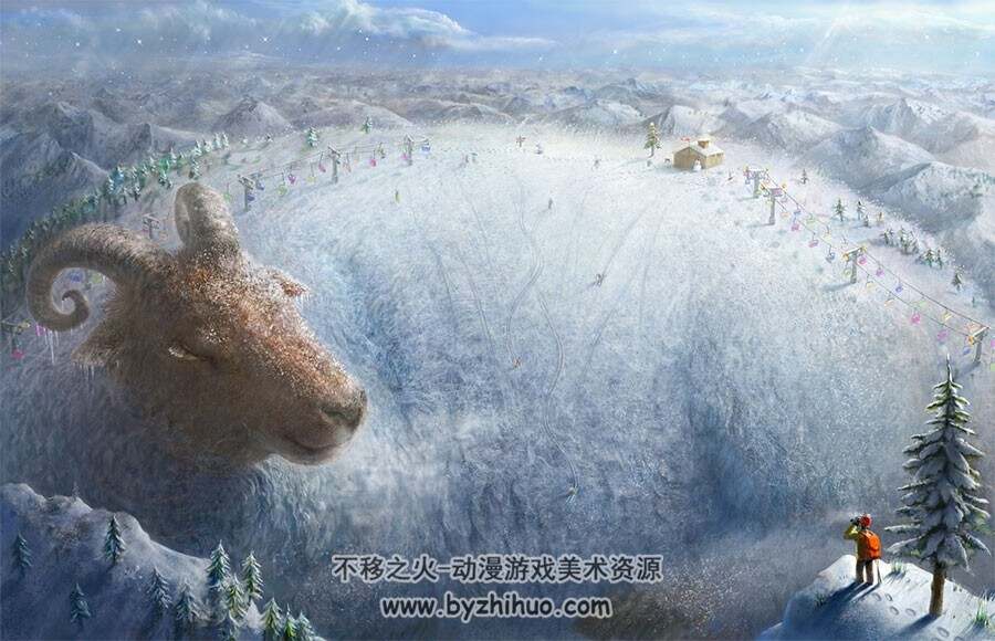 小人国一样的插画图集 有点萌意有点诡异 50P